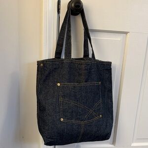 Dark Denim Tote Bag